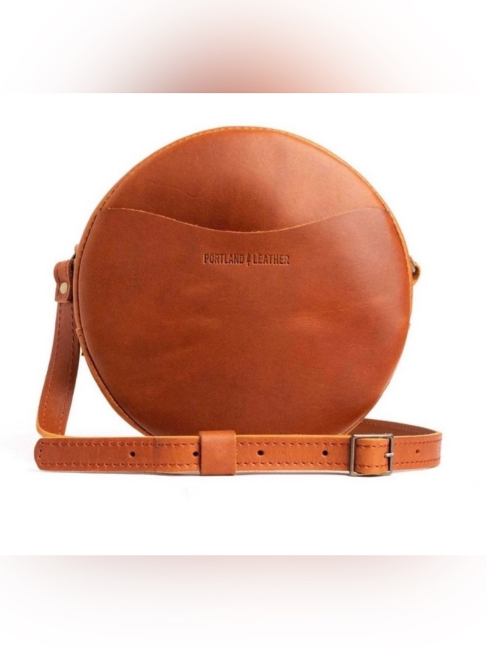 Portland Leather Circle Crossbody Bag